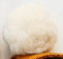 100% alpaca pom poms (3) - cream